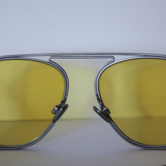 Rag and Bone Titanium Frame 55mm Yellow Lens Sunglasses RNB9003/S NEW main image 4